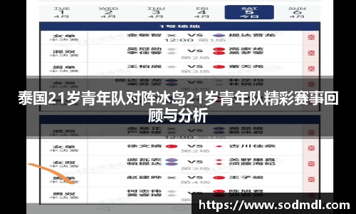 泰国21岁青年队对阵冰岛21岁青年队精彩赛事回顾与分析